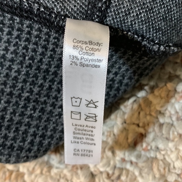 Kyodan Black/Gray Houndstooth Leggings. Size Large - Picture 7 of 7